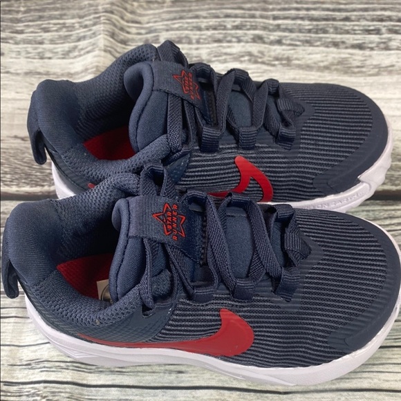 Nike Star Runner 4 NN TD Kids Sneakers | Size 7C | Black & Red - Picture 2 of 11